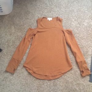 Cold Shoulder long sleeve shirt